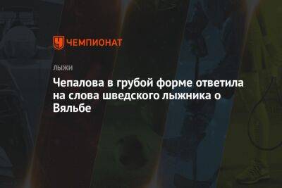 Чепалова в грубой форме ответила на слова шведского лыжника о Вяльбе