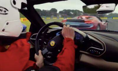 Видео: Леклер и Сайнс гоняют по Имоле на Ferrari 296