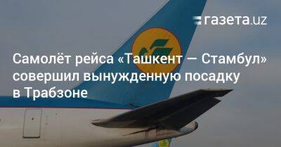 Самолёт рейса «Ташкент — Стамбул» совершил вынужденную посадку в Трабзоне