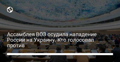 Ассамблея ВОЗ осудила нападение России на Украину. Кто голосовал против