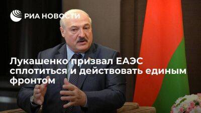 Лукашенко: санкции Запада затронут всех, поэтому ЕАЭС обязан действовать единым фронтом