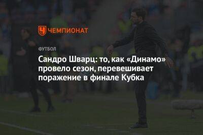 Сандро Шварц: то, как «Динамо» провело сезон, перевешивает поражение в финале Кубка