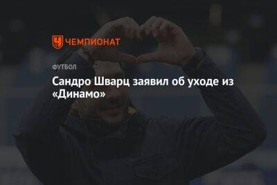 Сандро Шварц заявил об уходе из «Динамо»