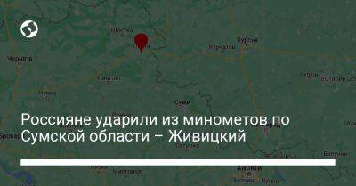 Россияне ударили из минометов по Сумской области – Живицкий