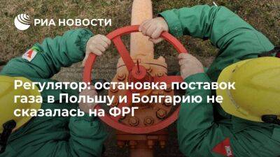 ФСА: остановка поставок российского газа в Польшу и Болгарию не сказалась на Германии