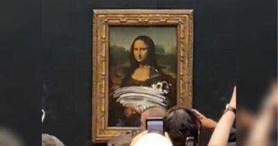 «Мону Лізу» підсолодили: у Луврі псих жбурнув кремовим тортом в знамениту картину да Вінчі