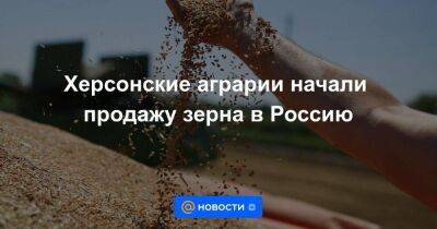 Херсонские аграрии начали продажу зерна в Россию