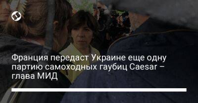 Франция передаст Украине еще одну партию самоходных гаубиц Caesar – глава МИД