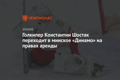 Голкипер Константин Шостак переходит в минское «Динамо» на правах аренды