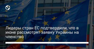 Лидеры стран ЕС подтвердили, что в июне рассмотрят заявку Украины на членство