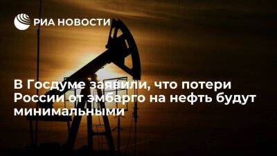 Депутат Госдумы Морозов заявил, что потери России от эмбарго на нефть будут минимальными