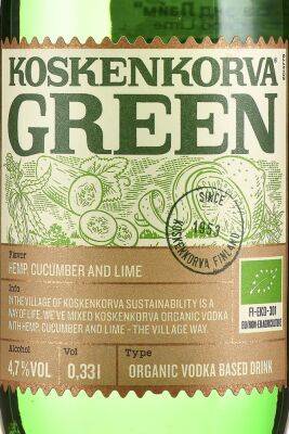 Напиток алкогольный Koskenkorva Green Cucumber Organic