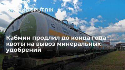 Правительство РФ до конца года продлило квоты на вывоз минеральных удобрений