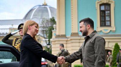 Президент Словакии посетила Бородянку и Ирпень и встретилась с Зеленским