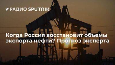Когда Россия восстановит объемы экспорта нефти? Прогноз эксперта