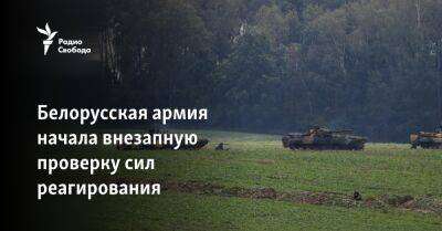 Белорусская армия начала внезапную проверку сил реагирования