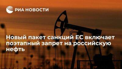 Глава ЕК фон дер Ляйен: в новый пакет санкций войдет поэтапный запрет на российскую нефть