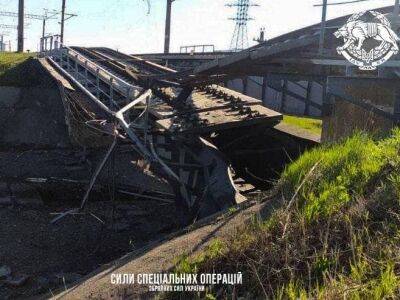 После подрыва моста в Запорожской области оккупанты ищут "диверсантов", допросили уже 40 человек