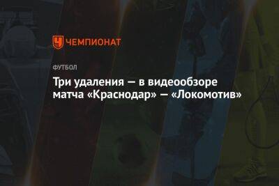 Три удаления — в видеообзоре матча «Краснодар» — «Локомотив»