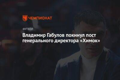 Владимир Габулов покинул пост генерального директора «Химок»