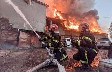 В Киеве произошел масштабный пожар в гостинице