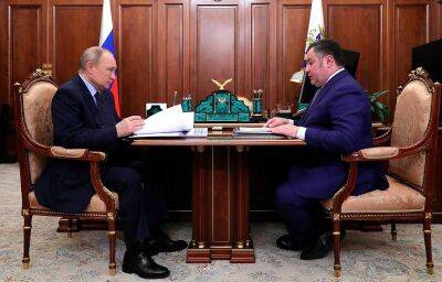Путин обсудил с губернатором Игорем Руденей газификацию, Западный мост, новый Речной вокзал и музей Победы в Ржеве
