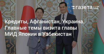Кредиты, Афганистан, Украина. Главные темы визита главы МИД Японии в Узбекистан