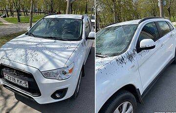 В Минске кто-то облил десятки припаркованных машин гидравлическим маслом