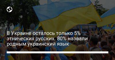 В Украине осталось только 5% этнических русских. 80% назвали родным украинский язык