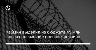 Кабмин выделил из бюджета 45 млн грн на содержание пленных россиян
