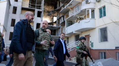 Обстрел Одессы произошел во время визита Шмыгаля и главы Евросовета