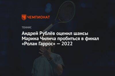 Андрей Рублёв оценил шансы Марина Чилича пробиться в финал «Ролан Гаррос» — 2022
