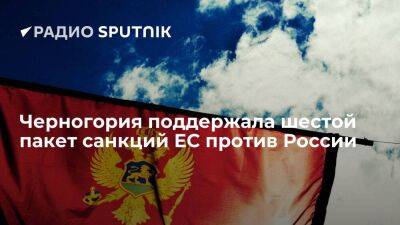 Черногория официально присоединилась к шестому пакету санкций ЕС против России