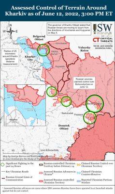 Под Харьковом оккупанты пытаются оттеснить ВСУ к юго-западу от линии фронта – ISW