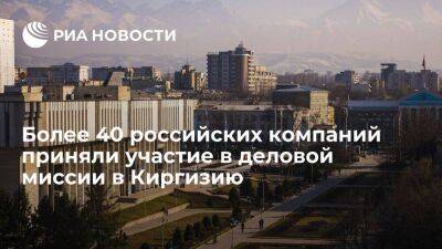 Более 40 российских компаний приняли участие в деловой миссии в Киргизию