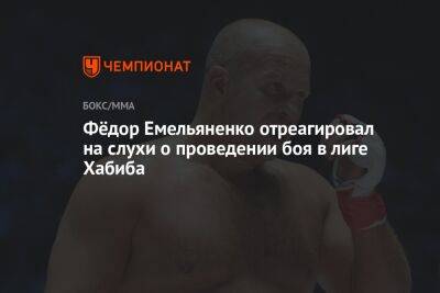 Фёдор Емельяненко отреагировал на слухи о проведении боя в лиге Хабиба