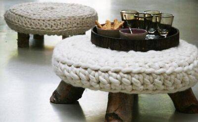 Удивительные идеи для вязаной мебели