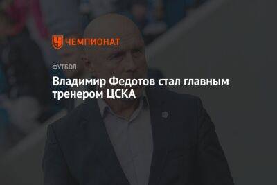 Владимир Федотов стал главным тренером ЦСКА
