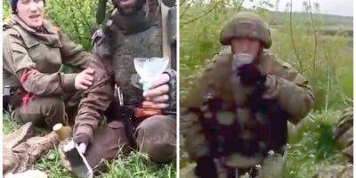 Российские оккупанты не могут без водки даже во время боевых действий — видео