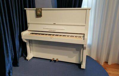 Музею в Тверской области подарили белоснежное старинное пианино