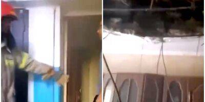 Появилось видео с последствиями ракетного удара РФ по многоквартирному дому в Николаеве