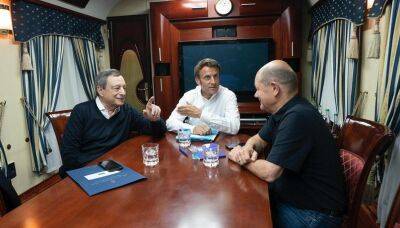 В Украину приехали Шольц, Макрон и Драги. Направляются в Киев – фото из поезда