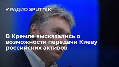 Песков прокомментировал возможную передачу замороженных активов РФ Украине