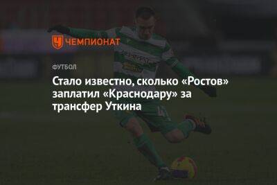 Стало известно, сколько «Ростов» заплатил «Краснодару» за трансфер Уткина