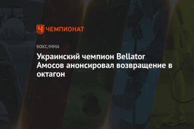 Украинский чемпион Bellator Амосов анонсировал возвращение в октагон