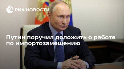 Президент Путин поручил доложить о том, как идет работа по импортозамещению