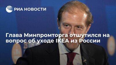 Глава Минпромторга Мантуров об уходе IKEA из России: жалко у пчелки