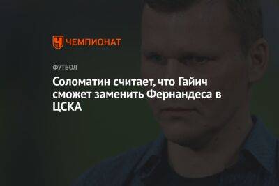 Соломатин считает, что Гайич сможет заменить Фернандеса в ЦСКА