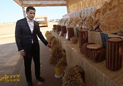 В Мары Сердар Бердымухамедов дал названия новым сортам пшеницы и открыл помещение для садака