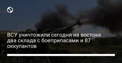 ВСУ уничтожили сегодня на востоке два склада с боеприпасами и 87 оккупантов